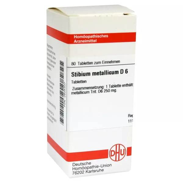 Stibium Metallicum D 6 Tabletten 80 St
