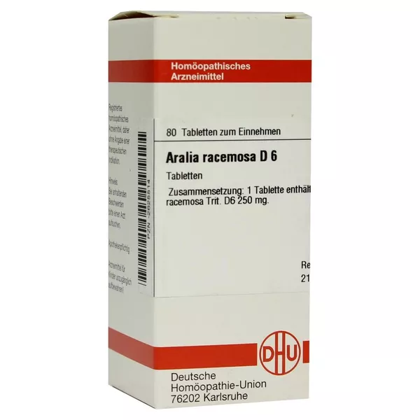 Aralia Racemosa D 6 Tabletten 80 St