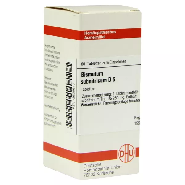 Bismutum Subnitricum D 6 Tabletten 80 St