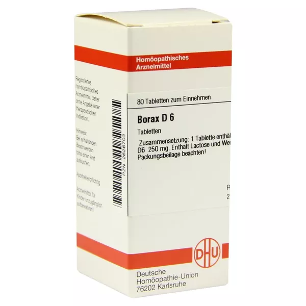 Borax D 6 Tabletten 80 St