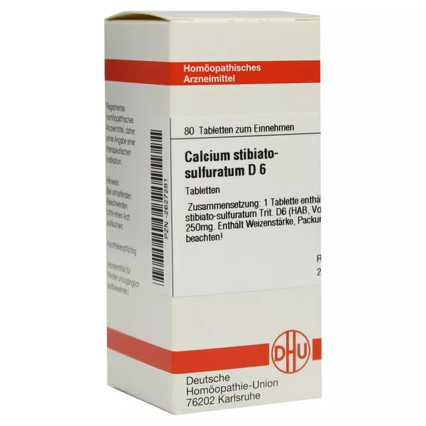 Calcium Stibiato Sulfuratum D 6 Tablette 80 St