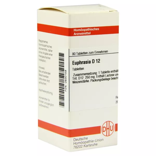 Euphrasia D 12 Tabletten 80 St