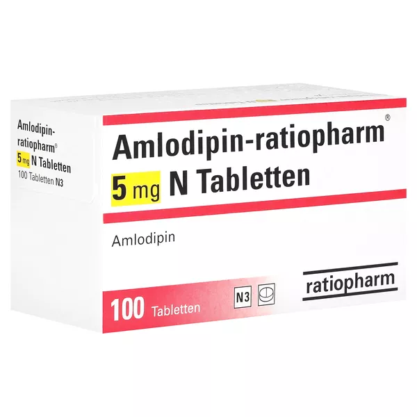 Amlodipin-ratiopharm 5 mg N Tabletten 100 St