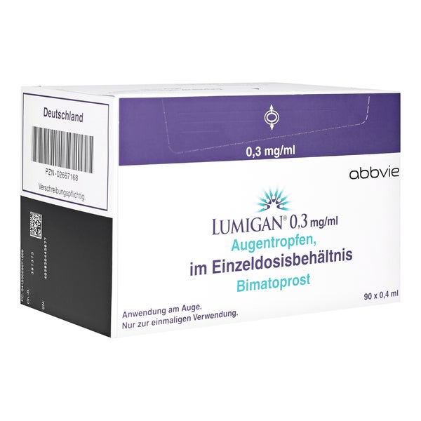 LUMIGAN 0,3 mg/ml Augentropfen im Einzeldosisbeh. 90X0,4 ml