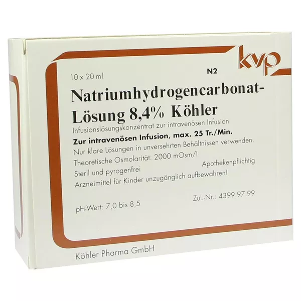 Natriumhydrogencarbonat-Lösung 8,4% Köhler 10X20 ml