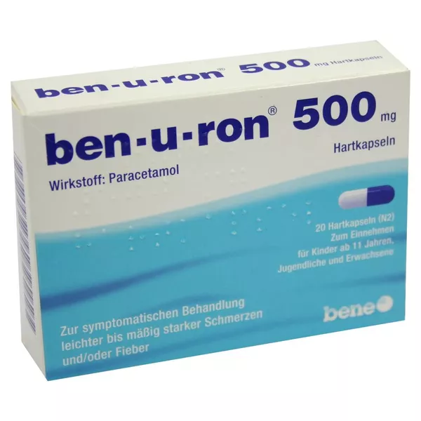 Ben-u-ron 500 mg Kapseln, 20 St.