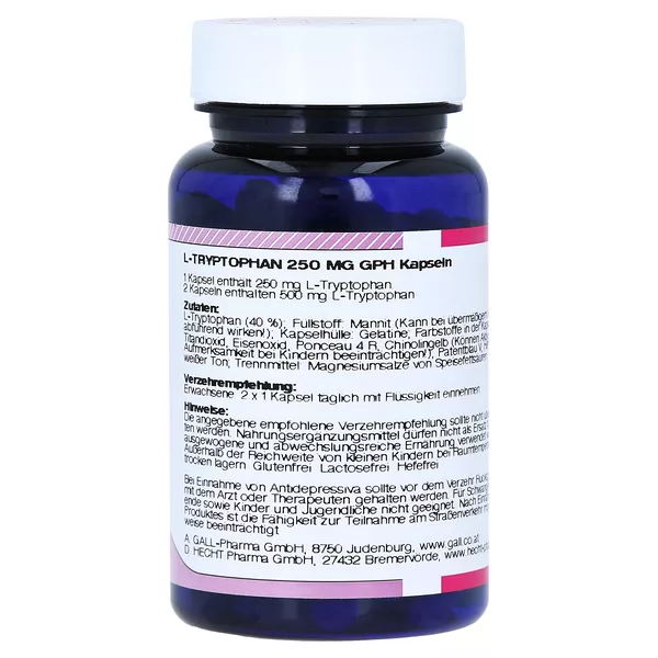 L-tryptophan 250 mg Kapseln 60 St