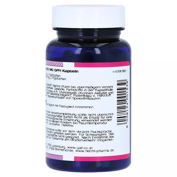 L-tryptophan 250 mg Kapseln 60 St