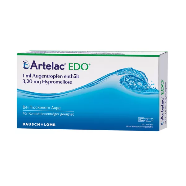 Artelac EDO Augentropfen, Tränenersatzmittel, 10 x 0,6 ml