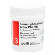 Produktabbildung: Biochemie Adler 3 Ferrum phosphoricum D 400 St