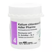 Produktabbildung: Biochemie Adler 4 Kalium chloratum D 6 T 400 St