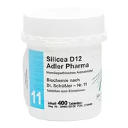 Produktabbildung: Biochemie Adler 11 Silicea D 12 Tablette 400 St