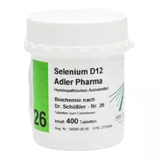 Produktabbildung: Biochemie Adler 26 Selenium D 12 Tablett 400 St