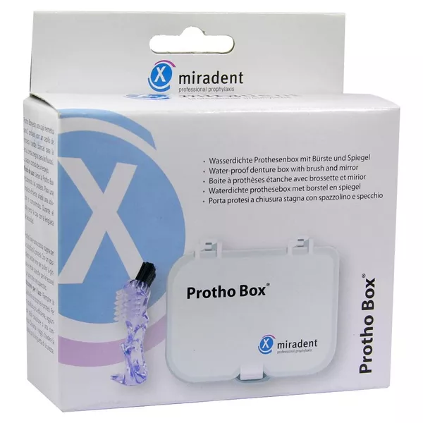 Miradent Prothesenaufbewahrungsbox Protho Box mit Bürste 1 St