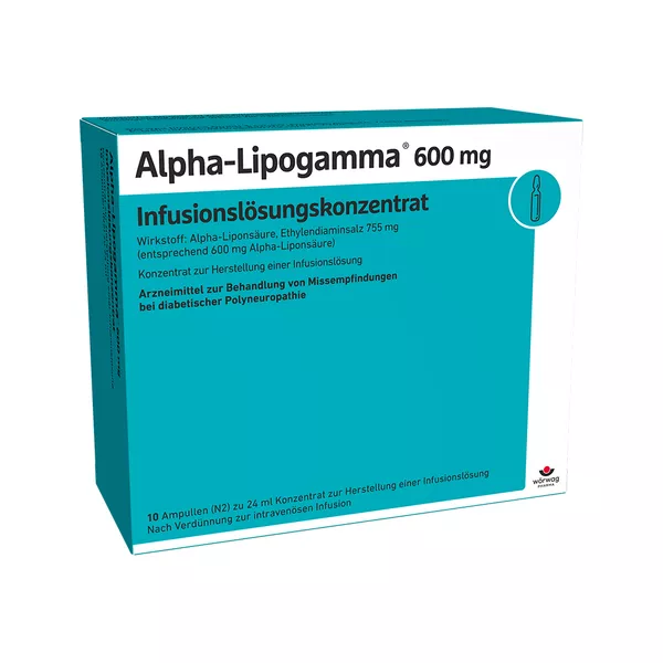 Alpha Lipogamma 600 mg Infusionslösungskonzentrat