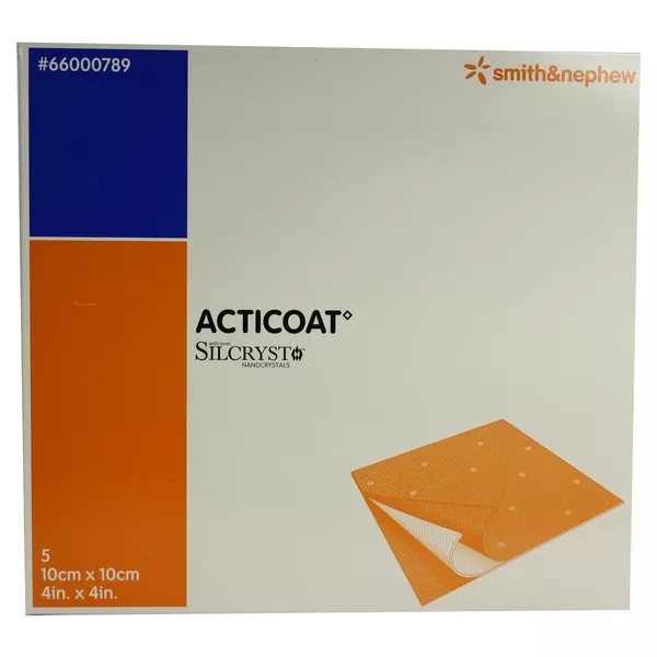 Acticoat 10x10 cm antimikrobielle Wundau, 5 St.