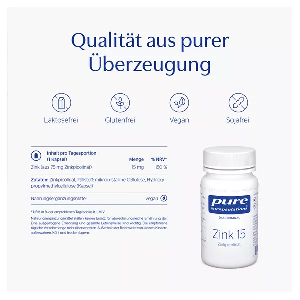 pure encapsulations Zink 15 (Zinkpicolinat) 60 St