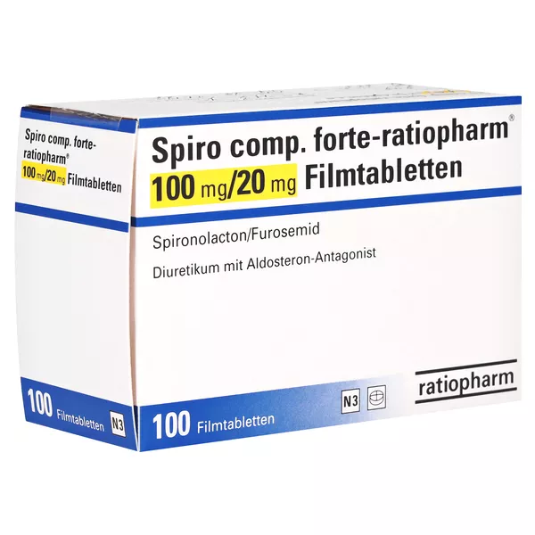 SPIRO COMP. forte-ratiopharm 100 mg/20 mg Filmtab. 100 St