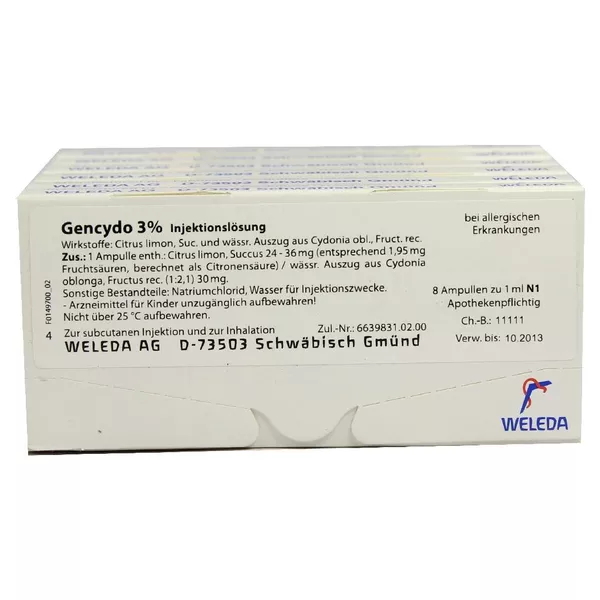Gencydo 3% Injektionslösung 48X1 ml