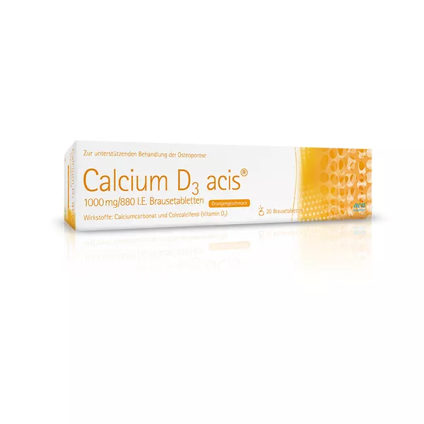 CALCIUM D3 acis 1000 mg/880 I.E. 20 St