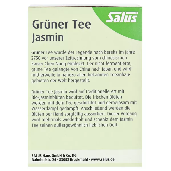 Grüner TEE Jasmin Bio Salus Filterbeutel 15 St