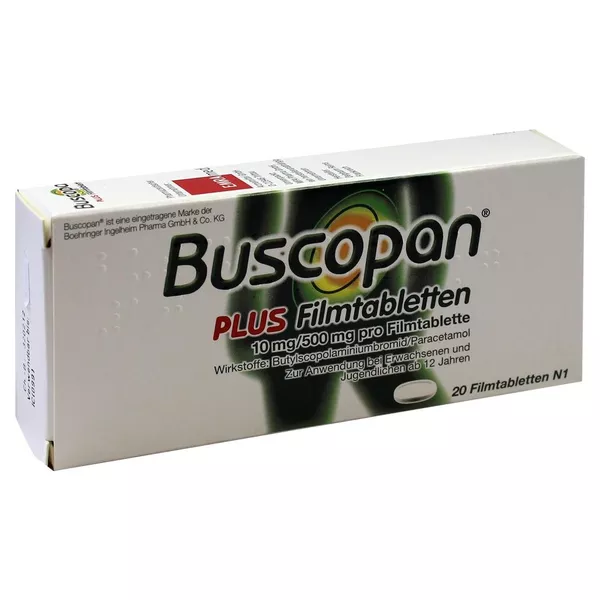 Buscopan plus 10 mg/500 mg Filmtabletten - Reimport 20 St