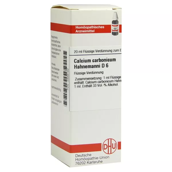 Calcium Carbonicum Hahnemanni D 6 Diluti, 20 ml