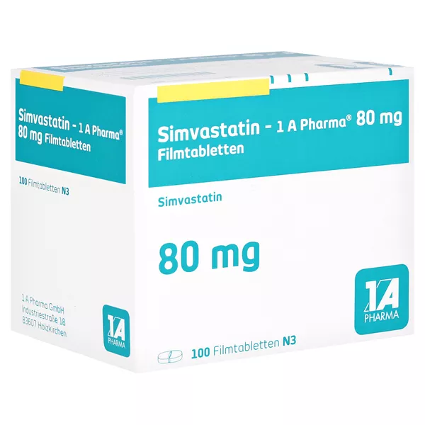SIMVASTATIN-1A Pharma 80 mg Filmtabletten 100 St