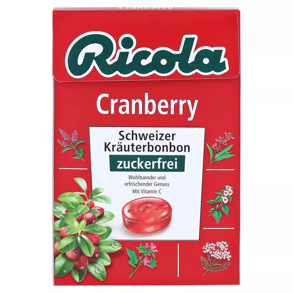 Ricola Cranberry ohne Zucker Box 50 g
