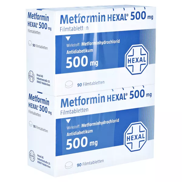 Metformin Hexal 500 mg Filmtabletten 180 St