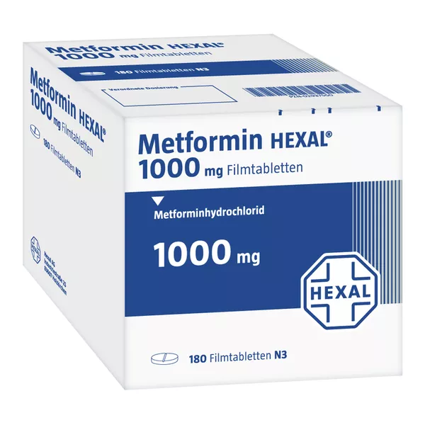 Metformin Hexal 1000 mg Filmtabletten 180 St