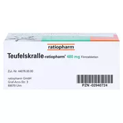 Teufelskralle ratiopharm 480 mg 50 St