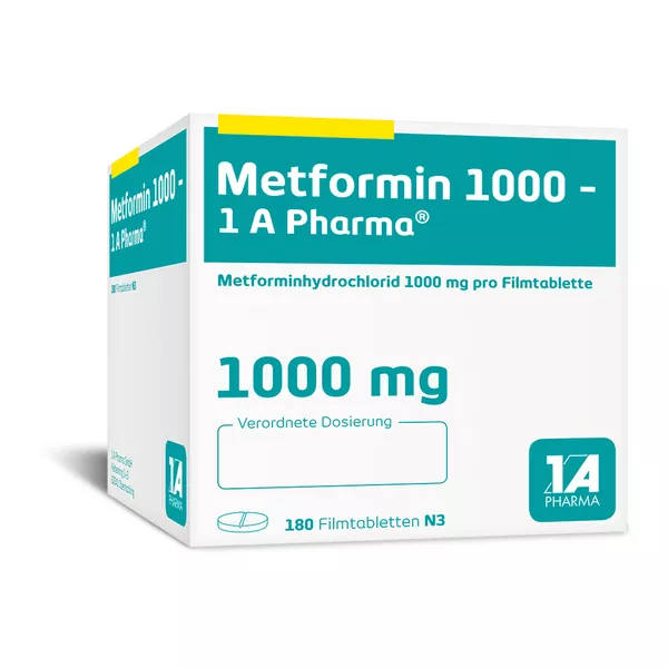 Metformin 1.000-1a Pharma Filmtabletten 180 St