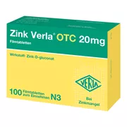 ZINK Verla OTC 20 mg Filmtabletten 100 St