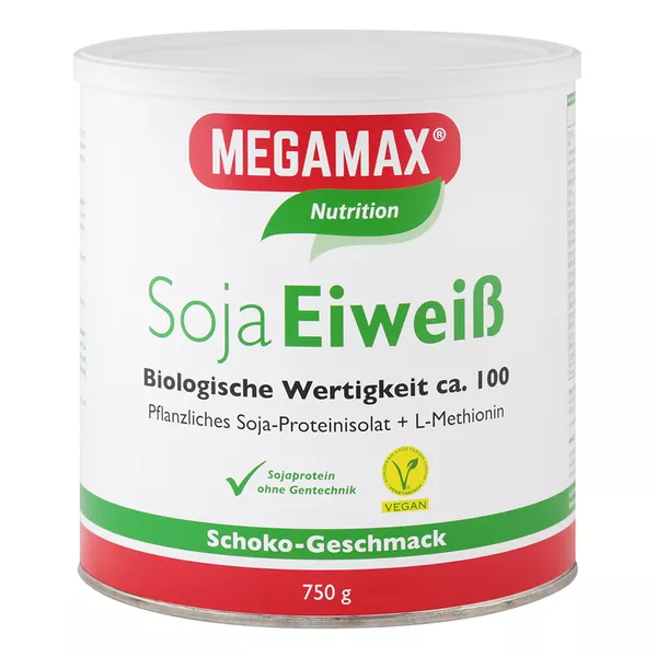 MEGAMAX Soja Eiweiss Schoko VEGAN, 750 g
