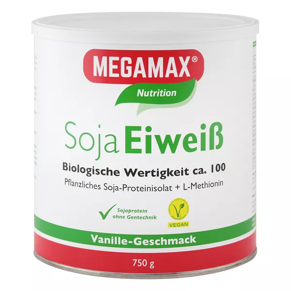 MEGAMAX Soja Eiweiss Vanille VEGAN 750 g