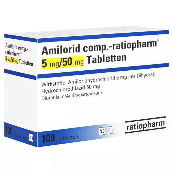 AMILORID comp.-ratiopharm 5 mg/50 mg Tabletten 100 St