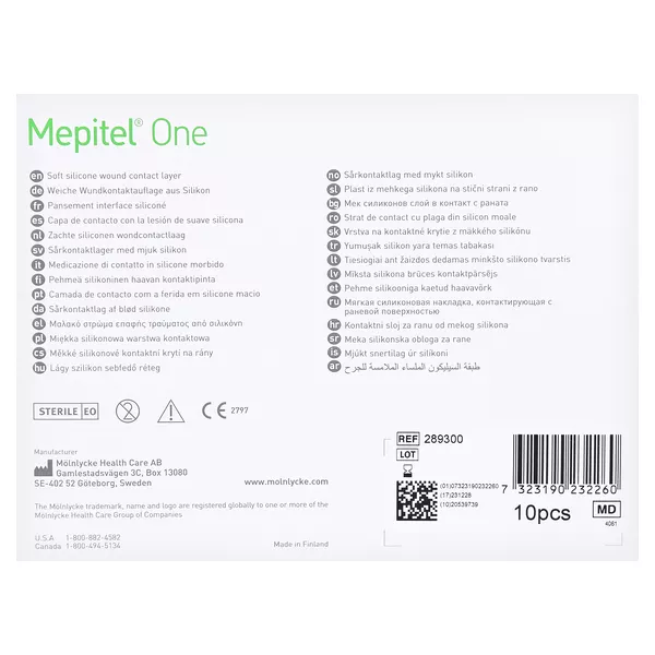 Mepitel One 7,5x10 cm Silikon Netzverban 10 St