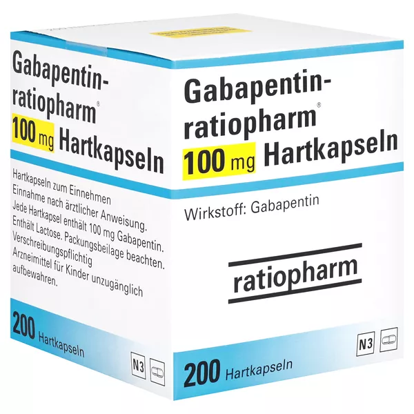 GABAPENTIN-ratiopharm 100 mg Hartkapseln 200 St