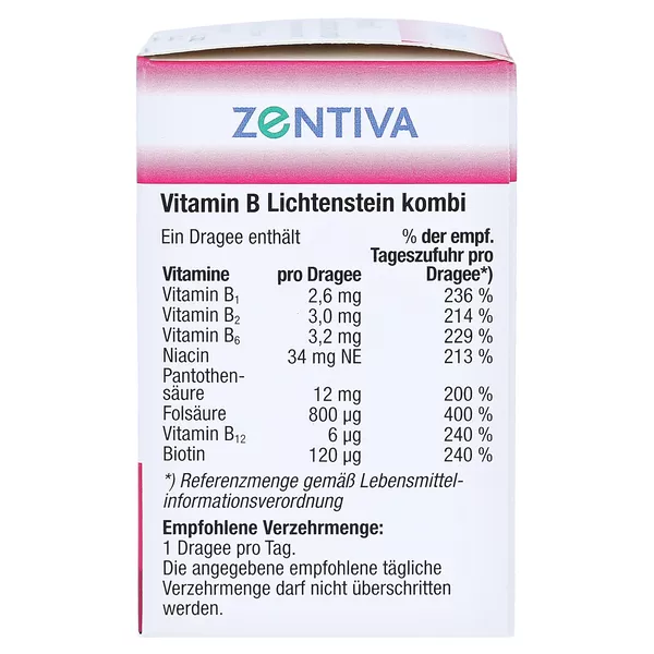 Vitamin B Lichtenstein Kombi Dragees 100 St