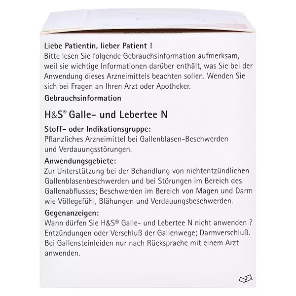 H&S Galle- und Lebertee N, 20 x 2,0 g
