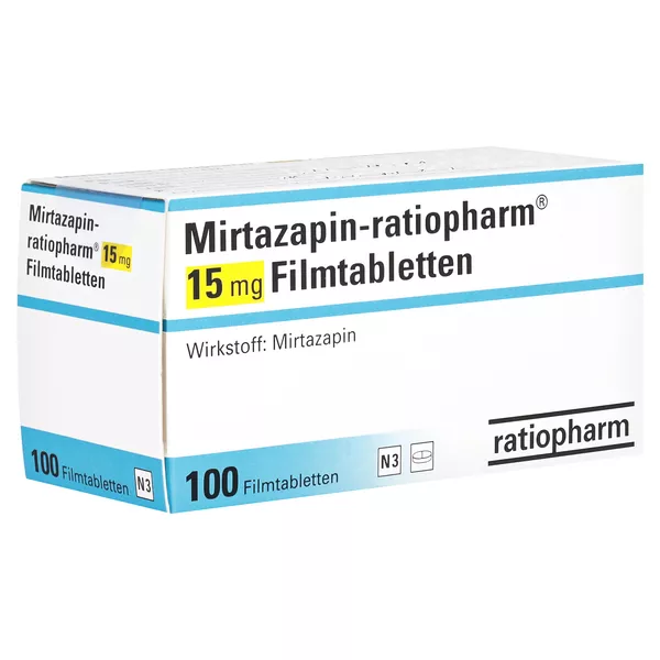 MIRTAZAPIN-ratiopharm 15 mg Filmtabletten 100 St