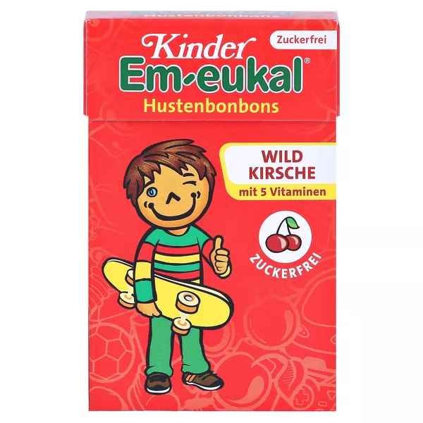 EM Eukal Kinder Bonbons Wildkirsche Minis zuckerfrei, 40 g