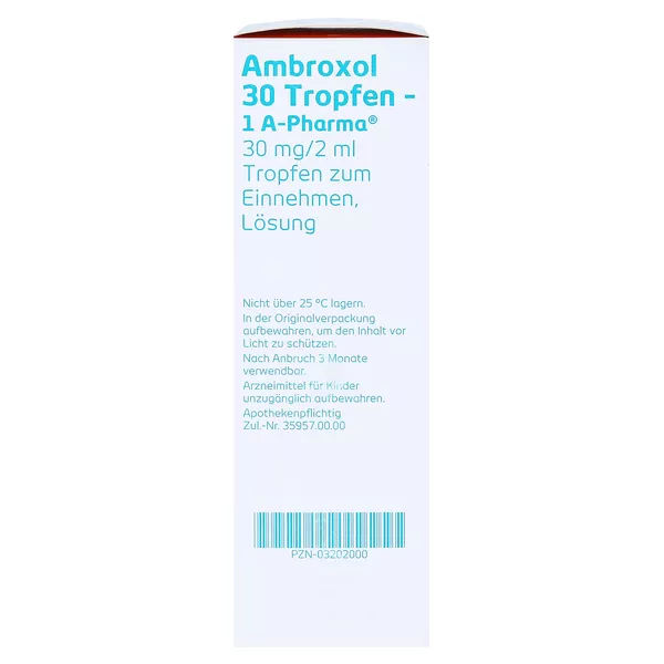 Ambroxol 30 Tropfen-1 A Pharma 50 ml