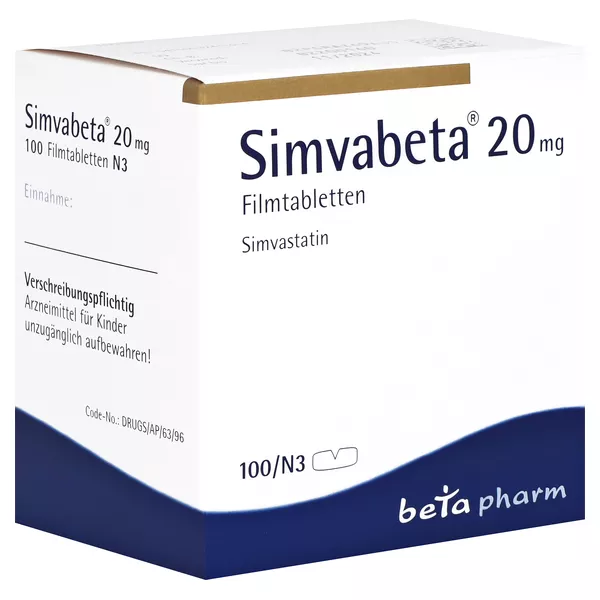 Simvabeta 20 mg Filmtabletten 100 St