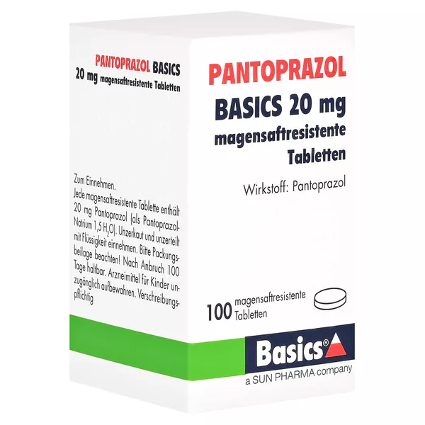 PANTOPRAZOL BASICS 20 mg magensaftres.Tabletten 100 St