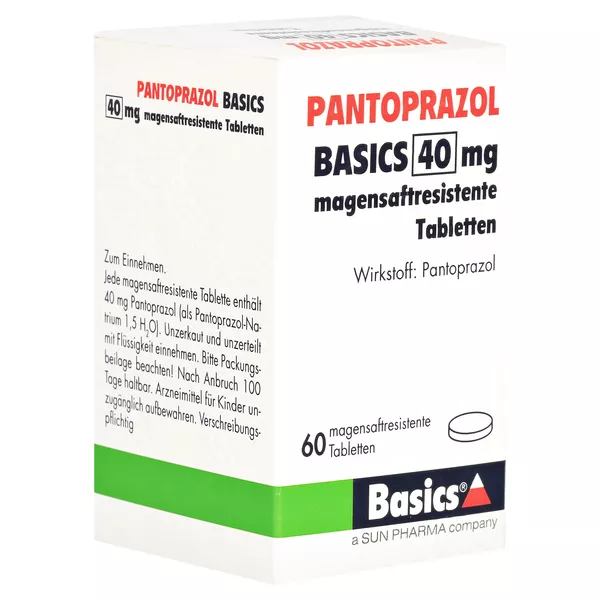 PANTOPRAZOL BASICS 40 mg magensaftres.Tabletten 60 St