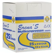 Erena Steril Mullkompressen 7,5x7,5 cm 8fach 25X2 St