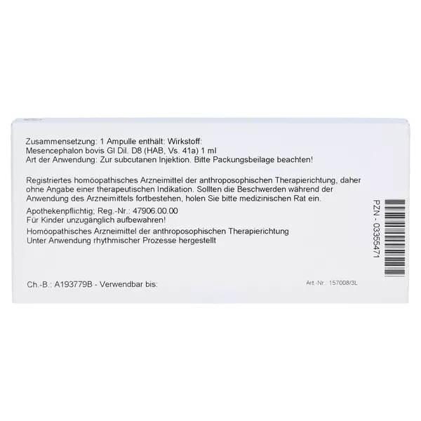 Mesencephalon GL D 8 Ampullen 10X1 ml