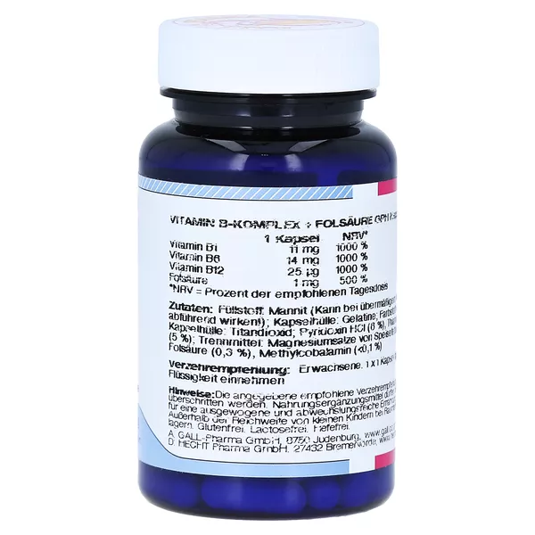 Vitamin B Komplex+folsäure Kapseln 30 St